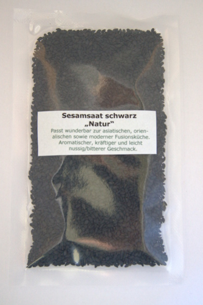 Sesamsaat schwarz natur Tüte